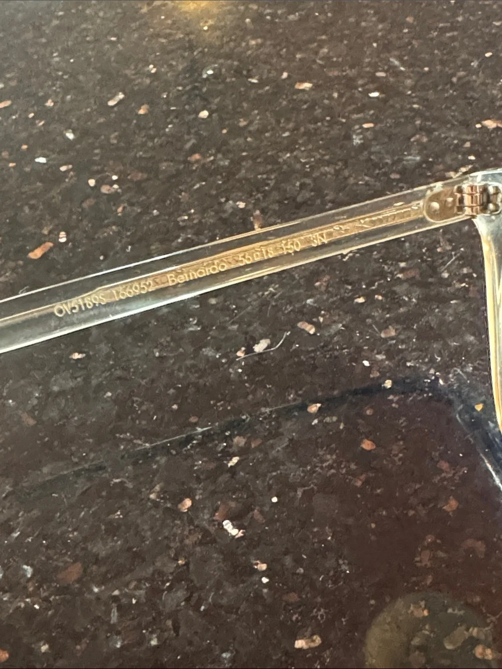 Oliver Peoples Clear Acetate Sunglasses with Green Lenses